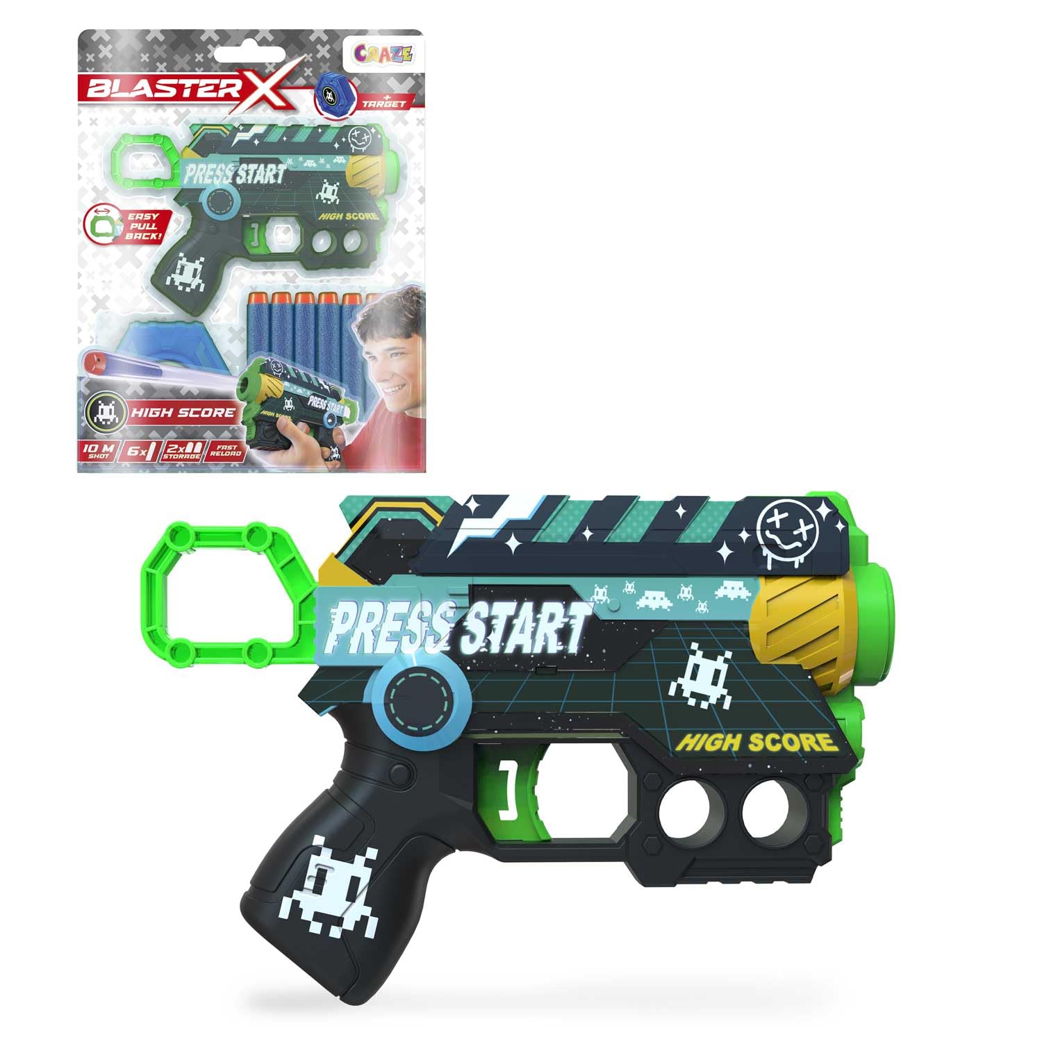 craze-blaster-x-fury-schaumstoff-blaster-30cm-mit-8-darts-14m image 8