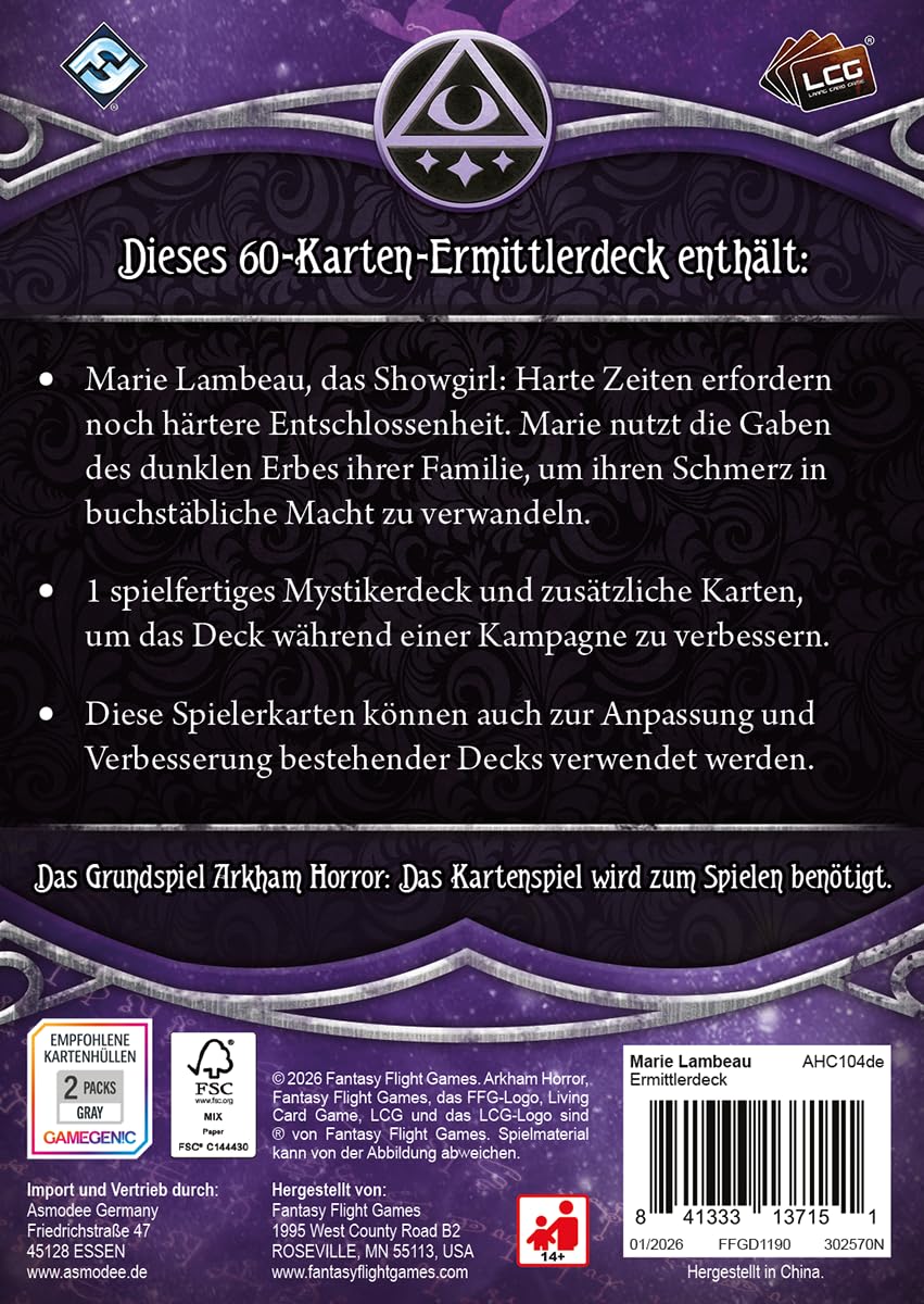 asmodee-arkham-horror-kartenspiel-marie-lambeau-deutsch image 4