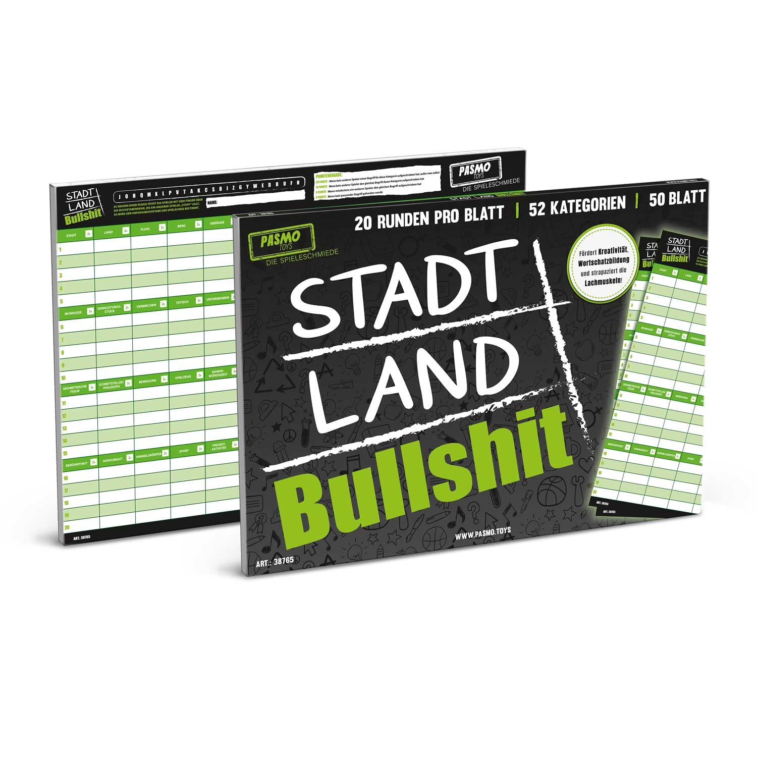 craze-pasmo-stadt-land-bullshit-a3-gesellschaftsspiel-50-blatt image 1