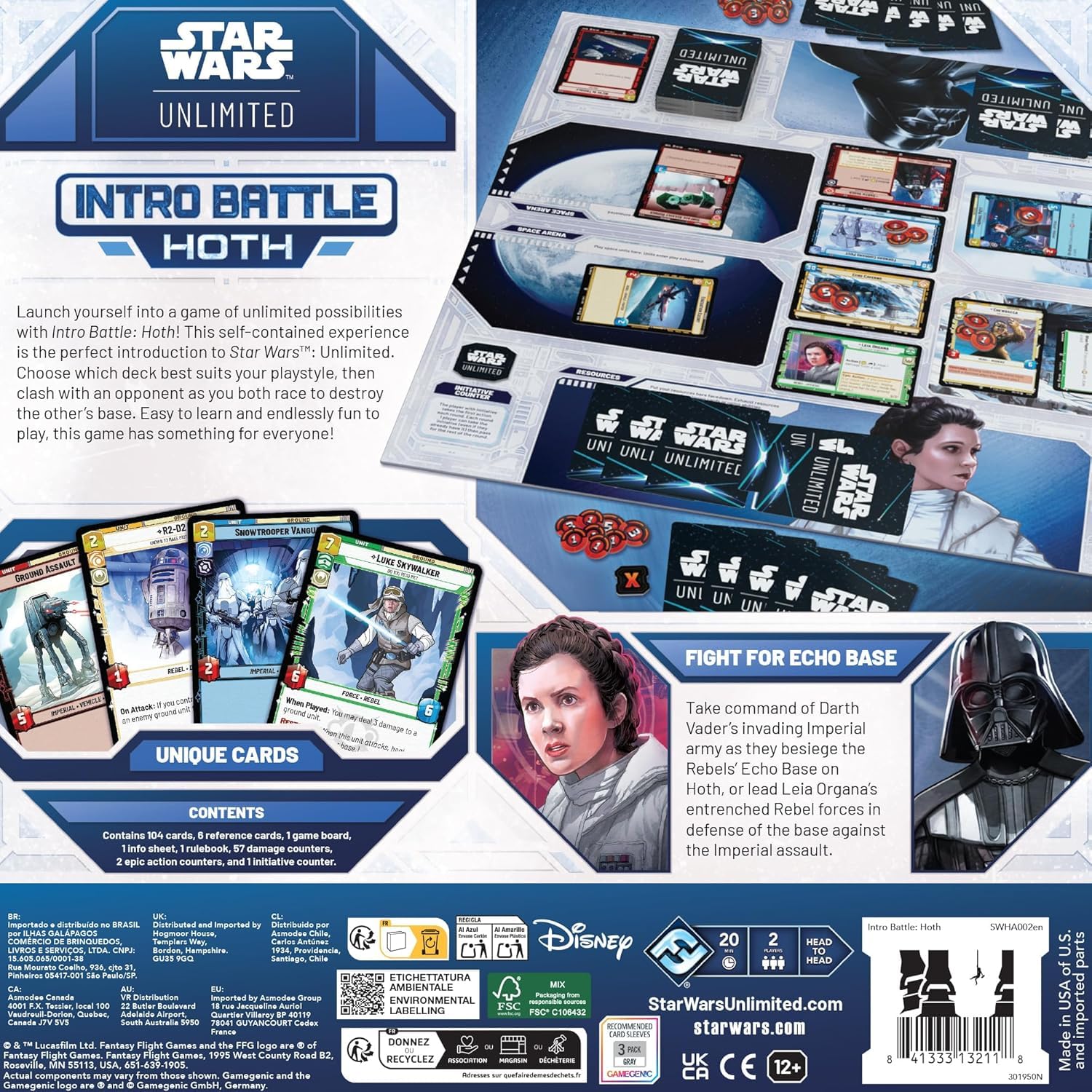 star-wars-unlimited-intro-battle-hoth-kartenspiel-starter-2-decks image 4