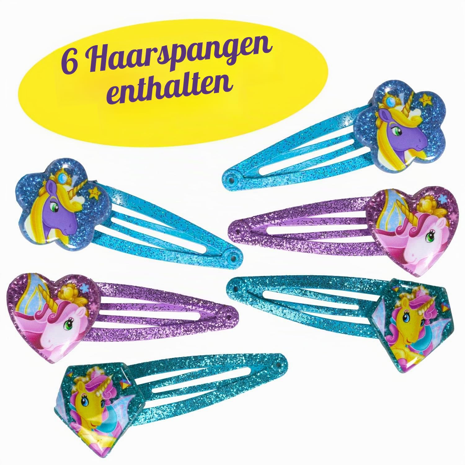 craze-galupy-unicorn-haarspangen-6-st-ck-einhorn-3-designs image 3