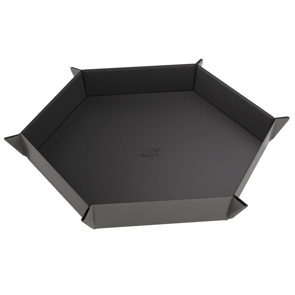 gamegenic-magnetic-dice-tray-hexagonal-w-rfelschale-schwarz-grau image 3
