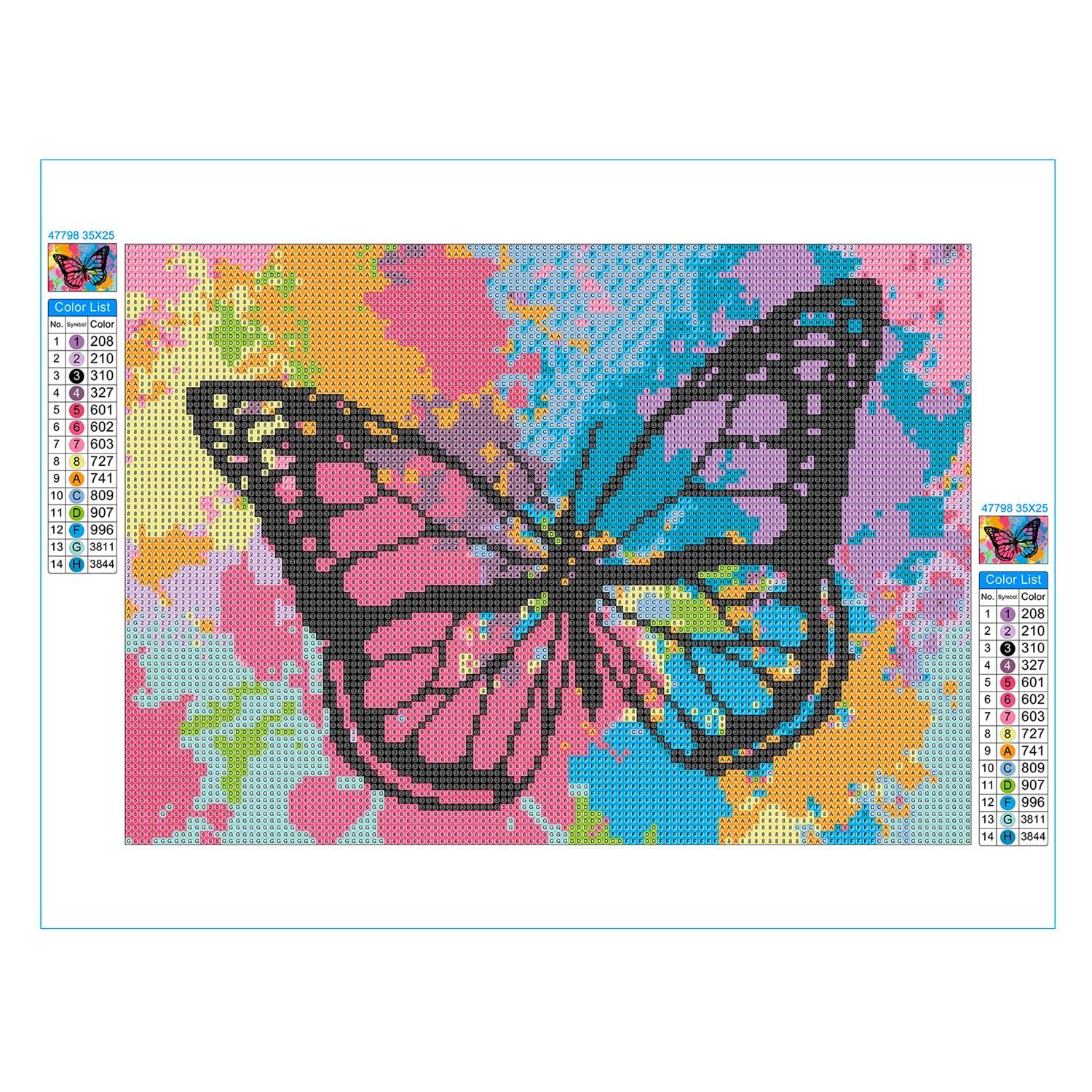 craze-diamondz-butterfly-diamond-painting-set-rahmen-36x27 image 2