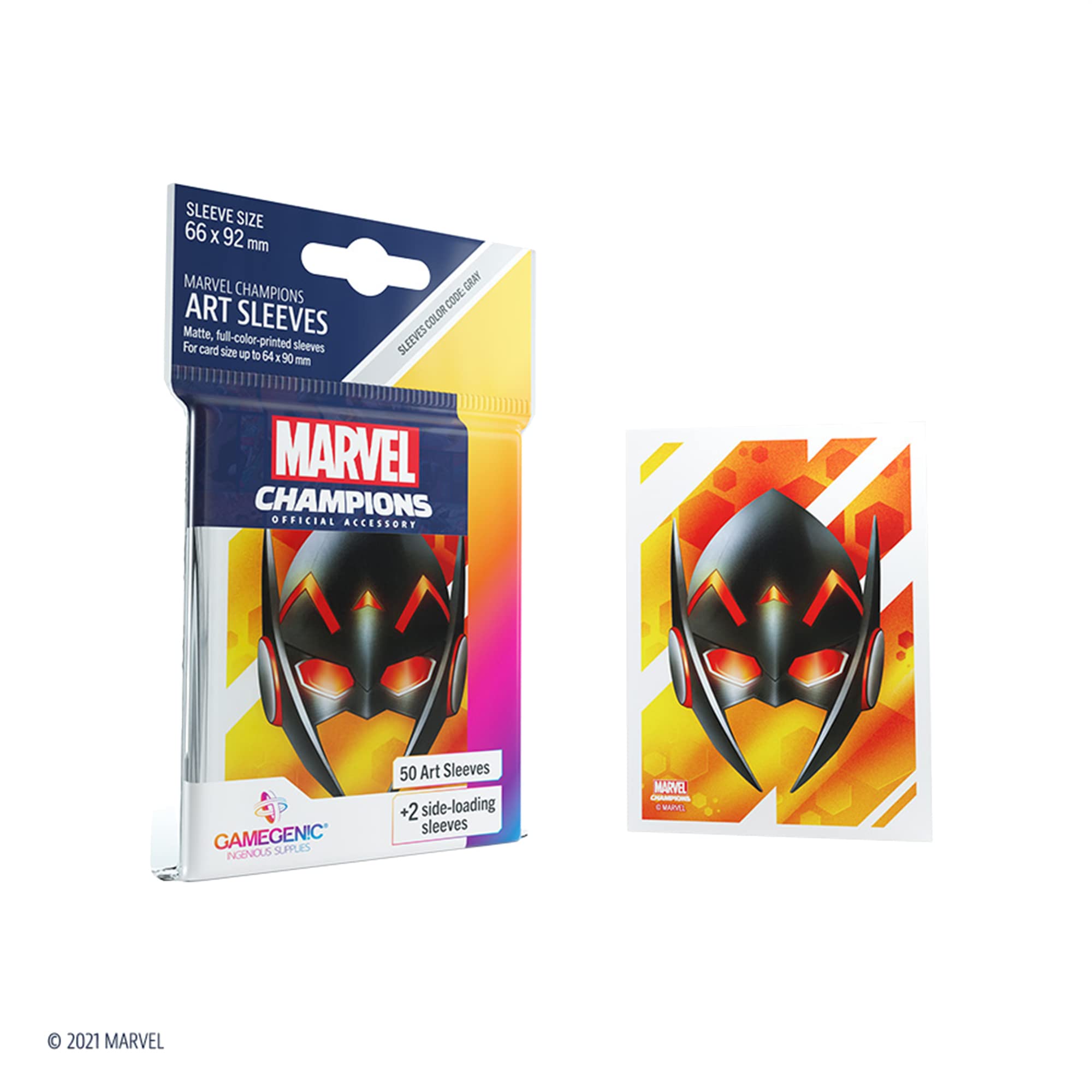 gamegenic-marvel-champions-wasp-sleeves-grau-50-st-ck image 3