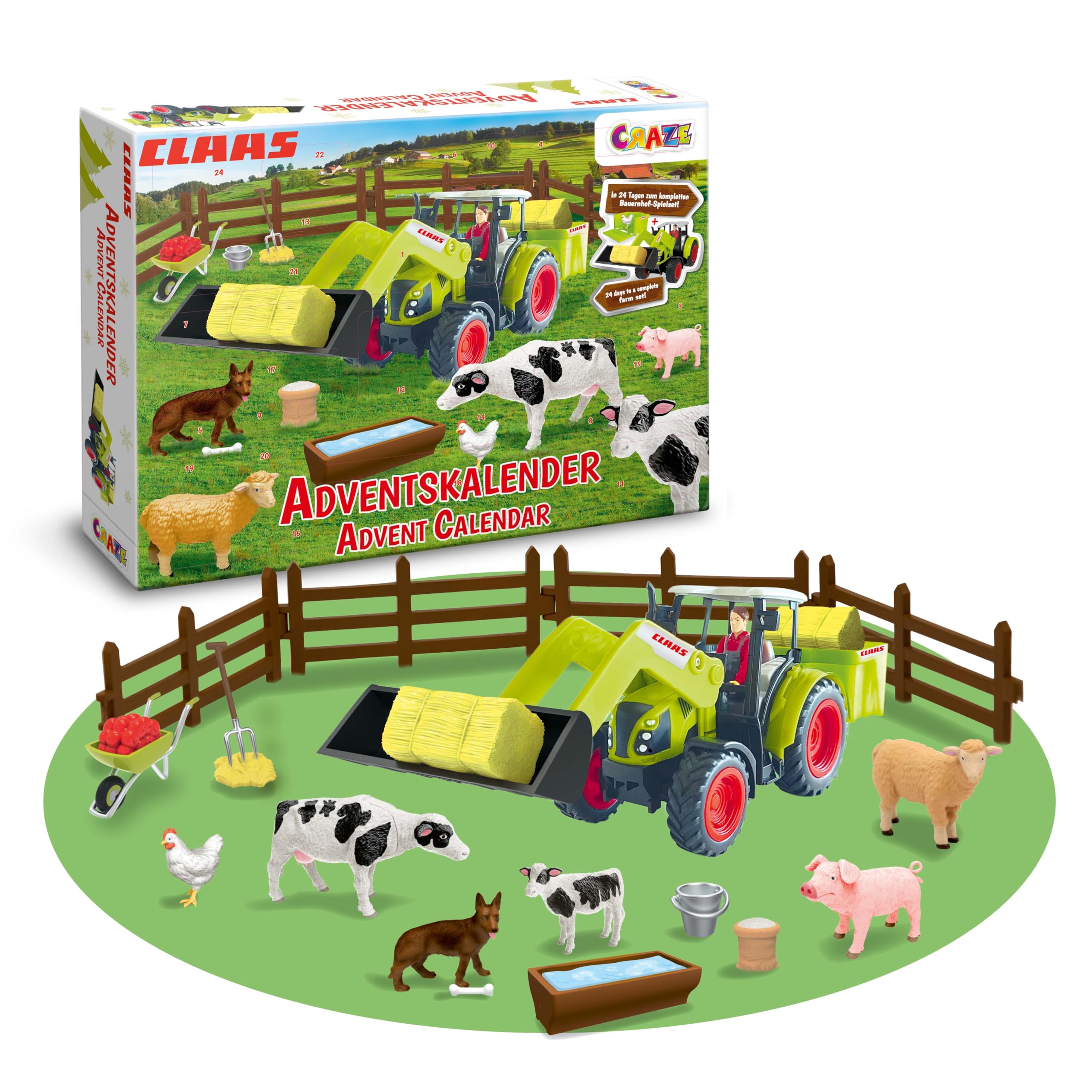 craze-claas-adventskalender-bauernhof-mit-traktor-24-t-rchen image 4