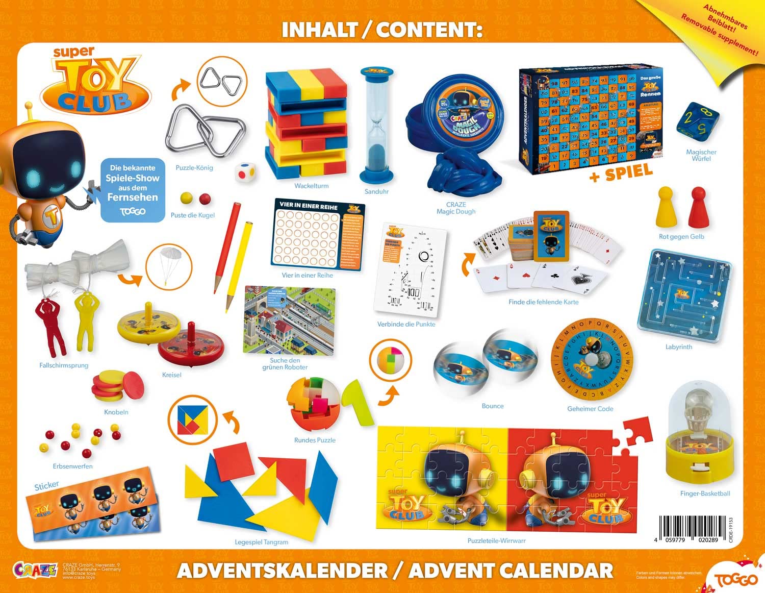 craze-brettspiele-super-toy-club-adventskalender-wissensspiel-24-tlg image 2