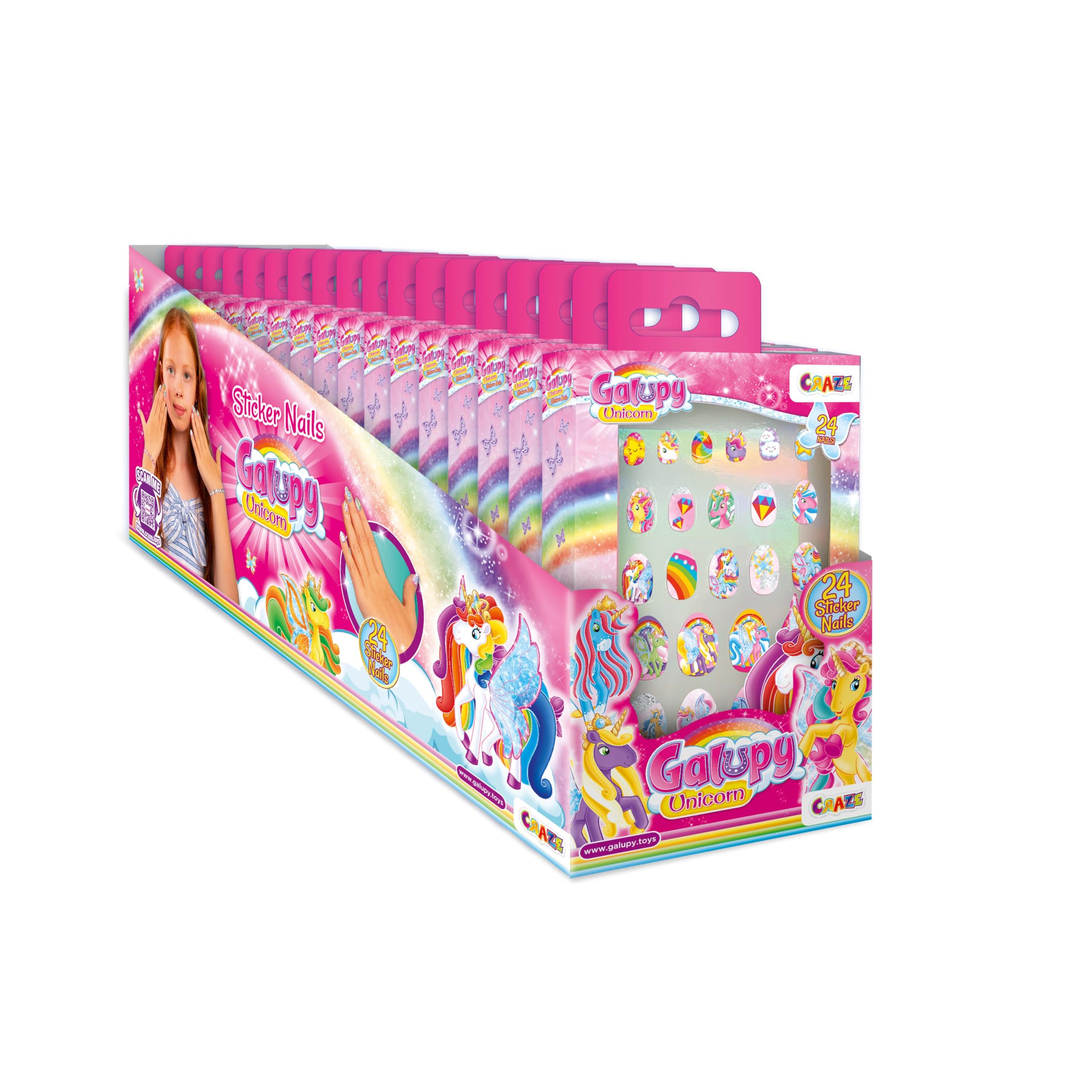 craze-galupy-unicorn-kindern-gel-zum-aufkleben-144er-pack-glitzer image 8