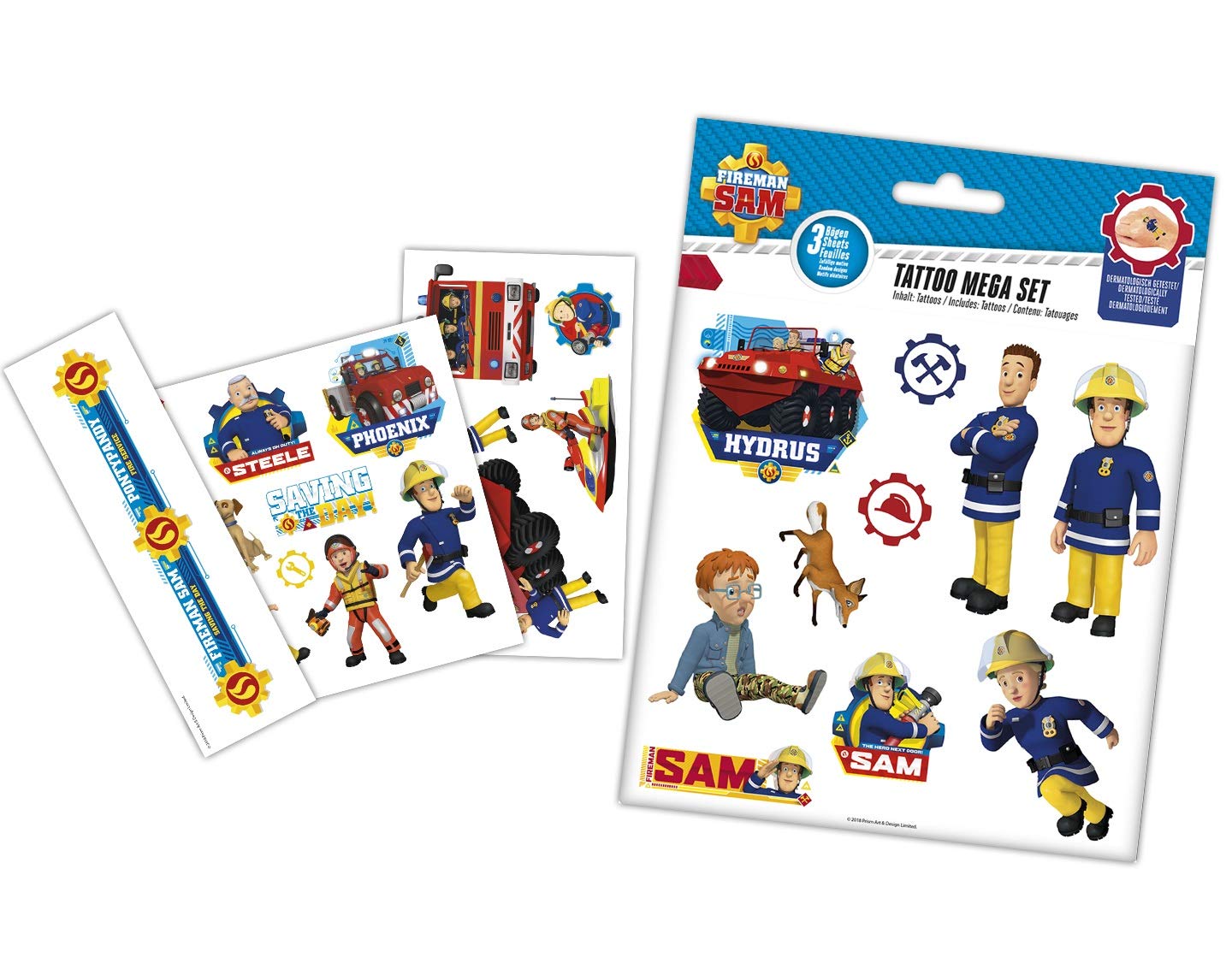 craze-feuerwehrmann-sam-klebetattoos-mega-set-3-b-gen-kindertattoos image 2