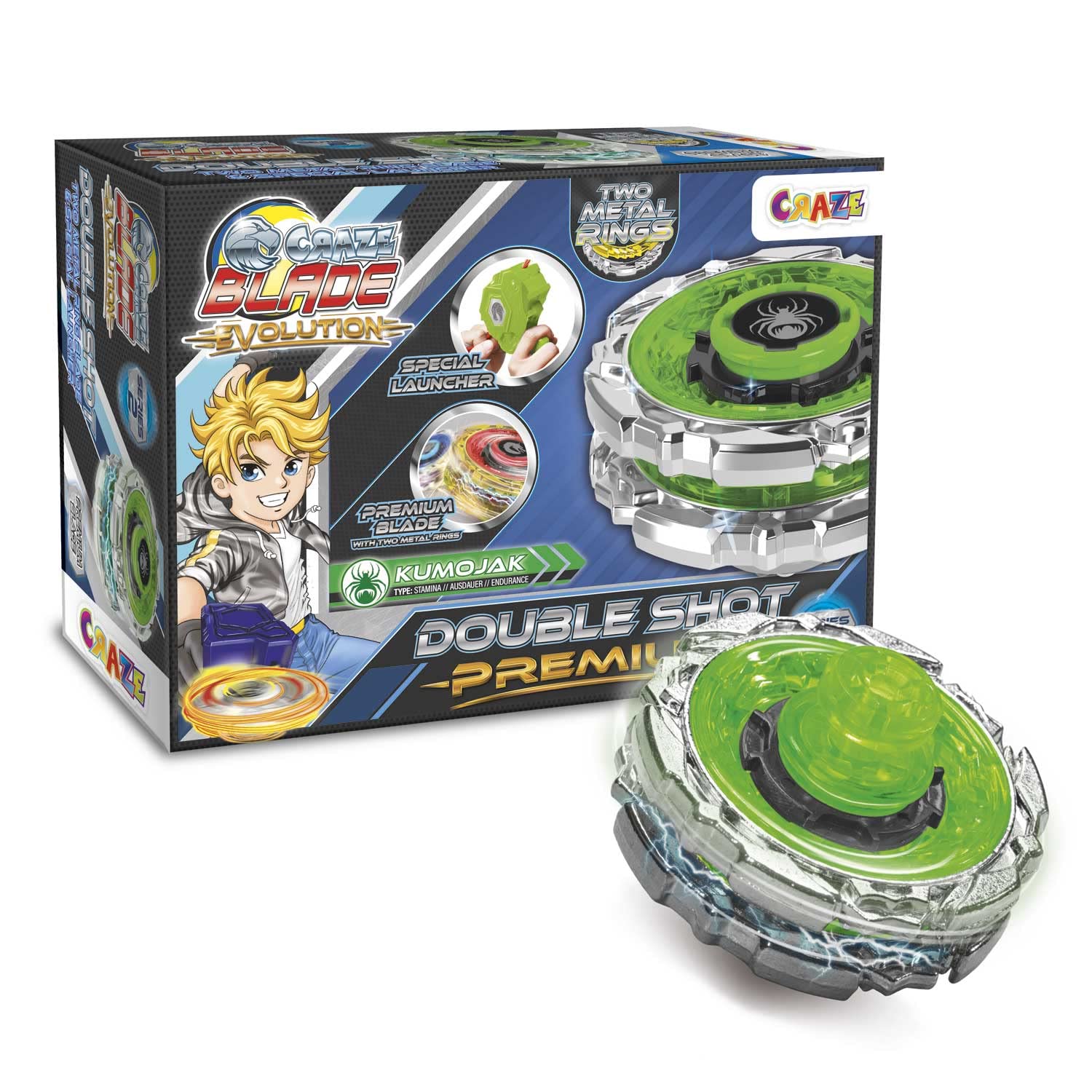 craze-blade-evolution-double-shot-premium-kampfkreisel-metall-gr-n image 1