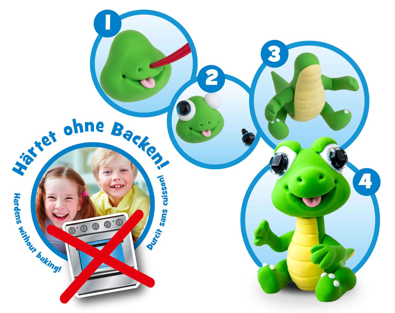 craze-flo-mee-dino-knete-modellier-set-4-farben-lufttrocknend image 4