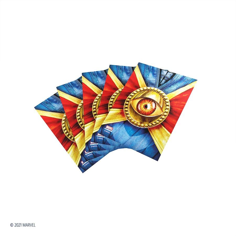 gamegenic-marvel-champions-sleeves-doctor-strange-grau-50-stk image 5