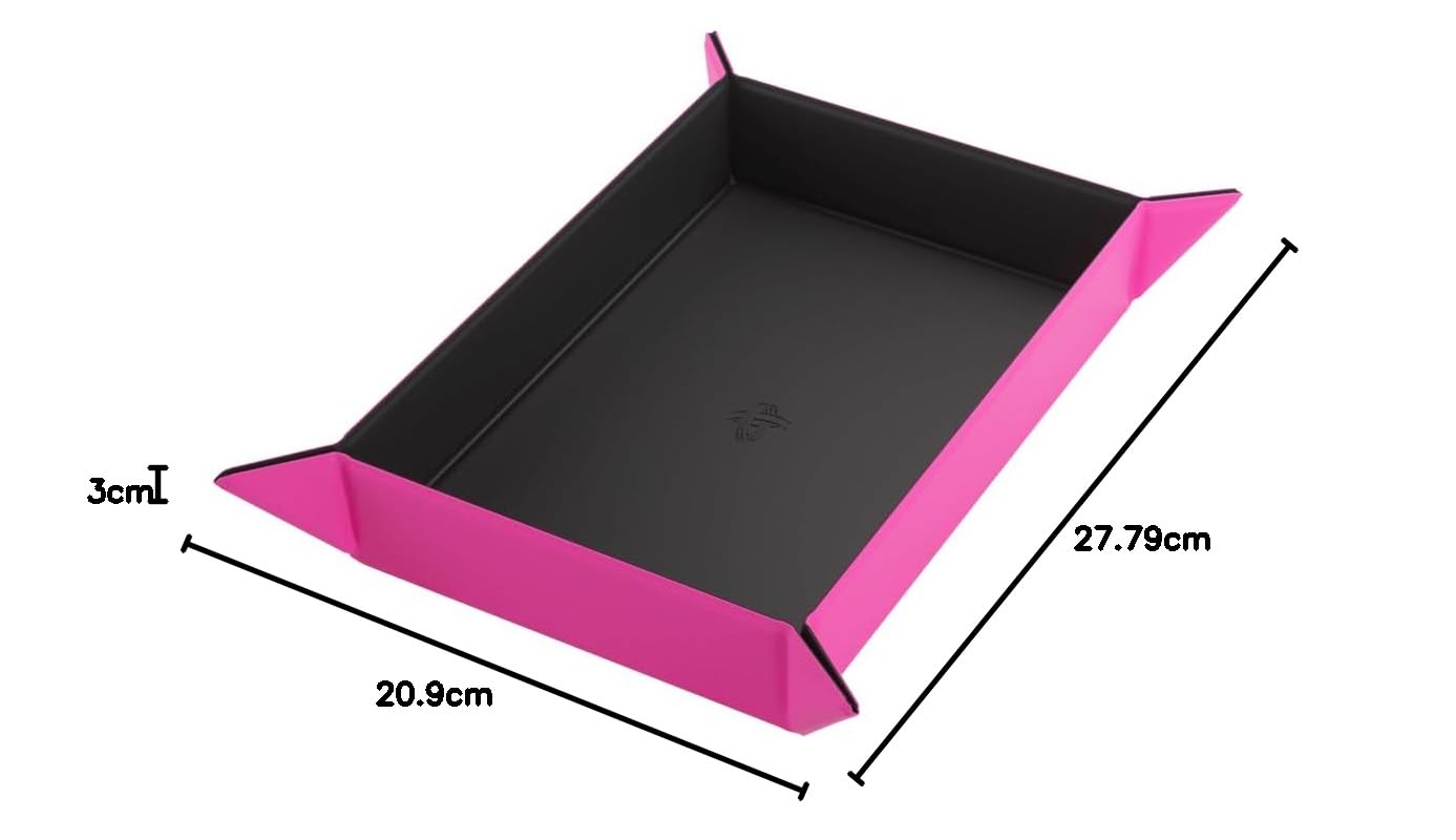 gamegenic-magnetic-dice-tray-rechteckig-w-rfelschale-schwarz-pink image 5