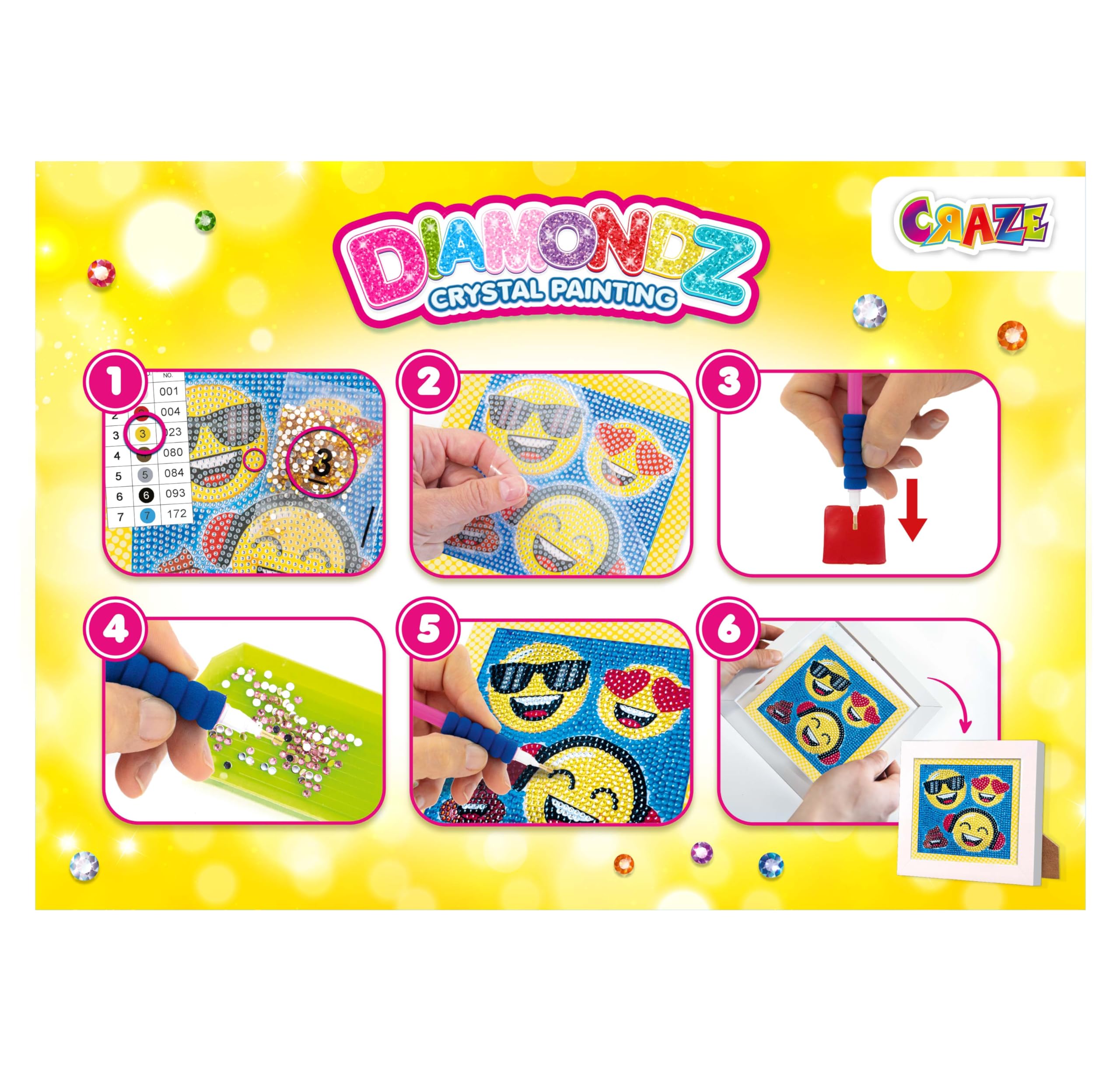 craze-diamondz-funny-face-diamond-painting-set-emoji-mit-rahmen image 3
