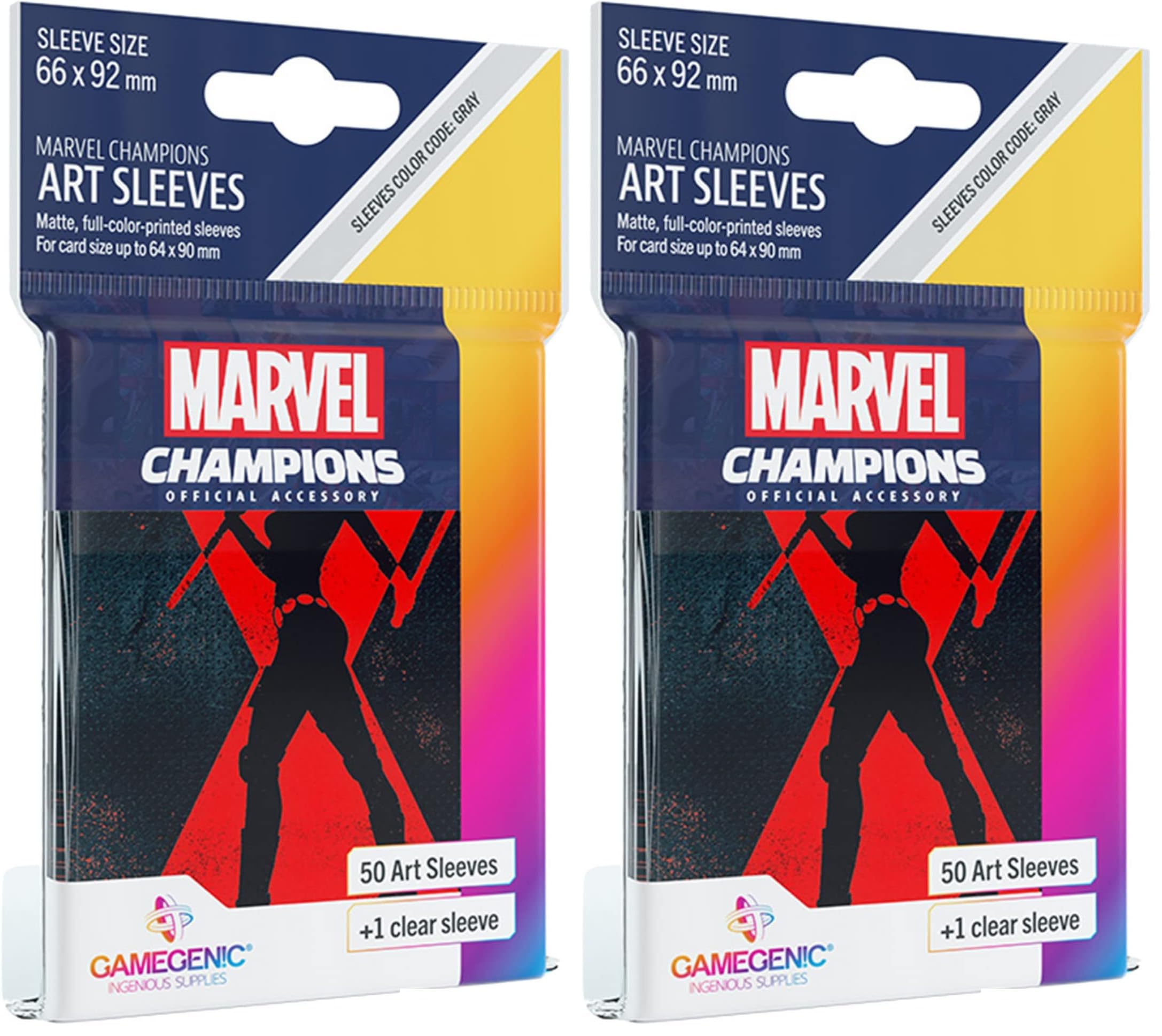gamegenic-marvel-champions-black-widow-kartenh-llen-66x92-matt-grau image 7