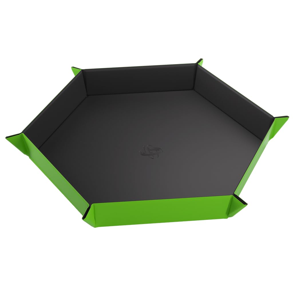 gamegenic-magnetic-dice-tray-hexagonal-w-rfelschale-schwarz-gr-n image 3