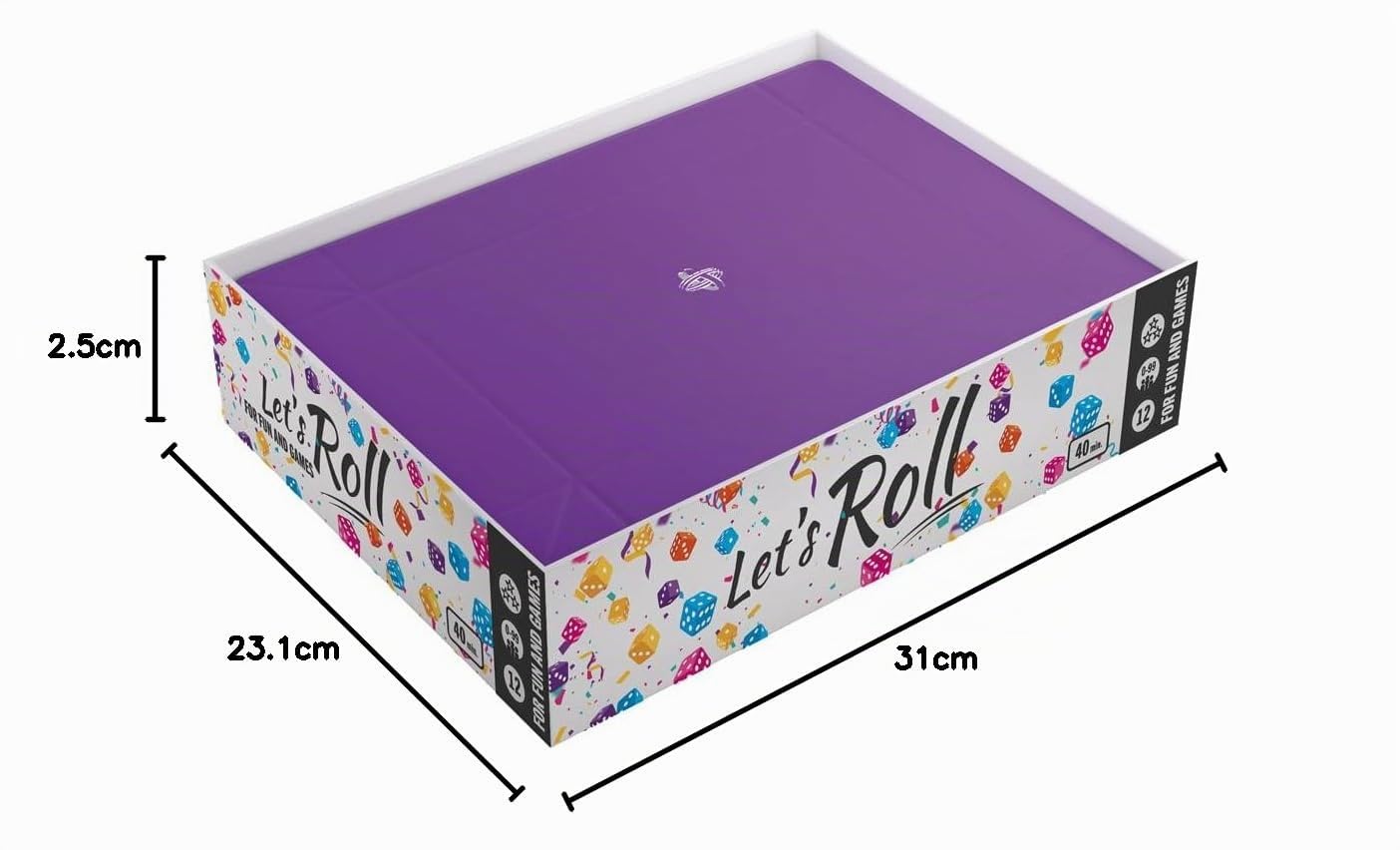 gamegenic-magnetic-dice-tray-rechteckig-w-rfelschale-schwarz-lila image 4