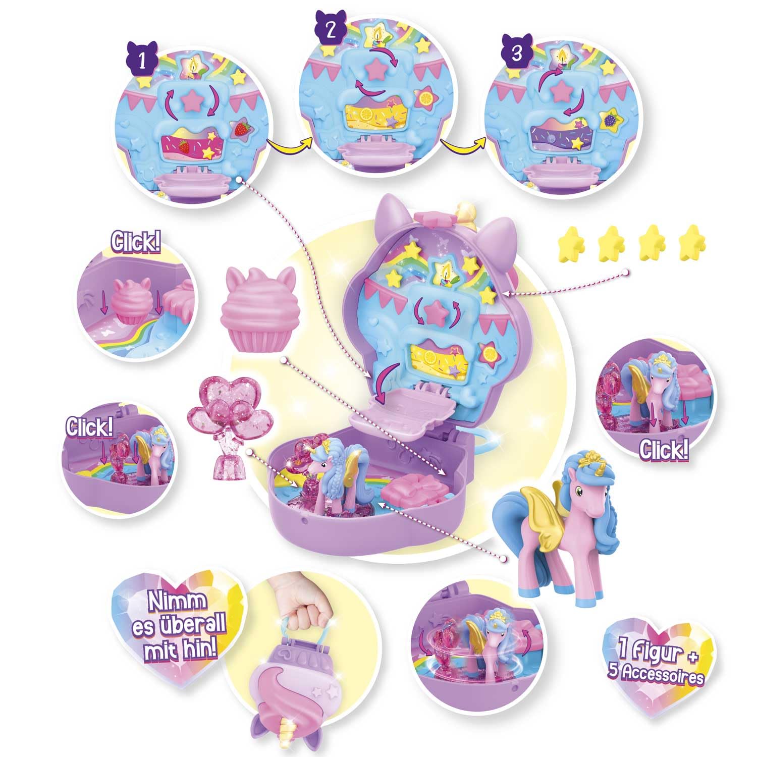 craze-galupy-rainbow-unicorn-spielset-karussell-mit-mini-figur image 3