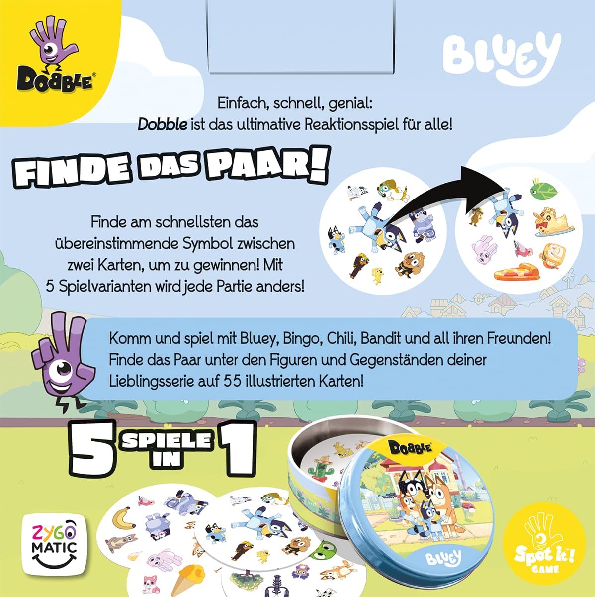 zygomatic-dobble-bluey-kartenspiel-deutsch-metalldose image 4