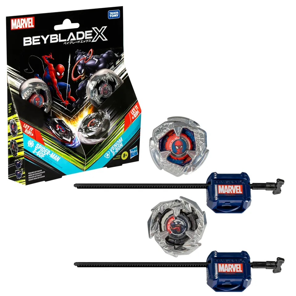beyblade-x-marvel-spider-man-venom-multipack-kreisel image 1
