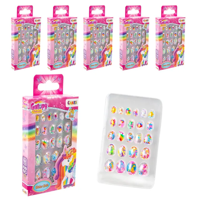 craze-galupy-unicorn-kindern-gel-zum-aufkleben-144er-pack-glitzer image 1
