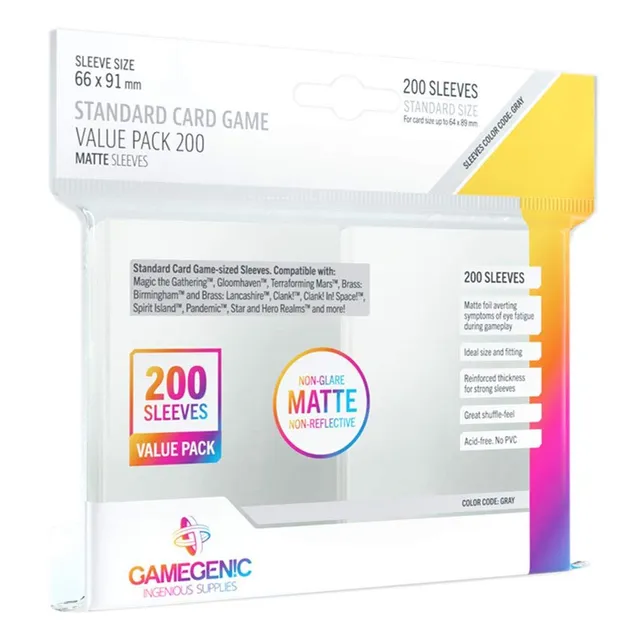 gamegenic-matte-standard-sleeve-value-pack-200-kartenh-llen image 1