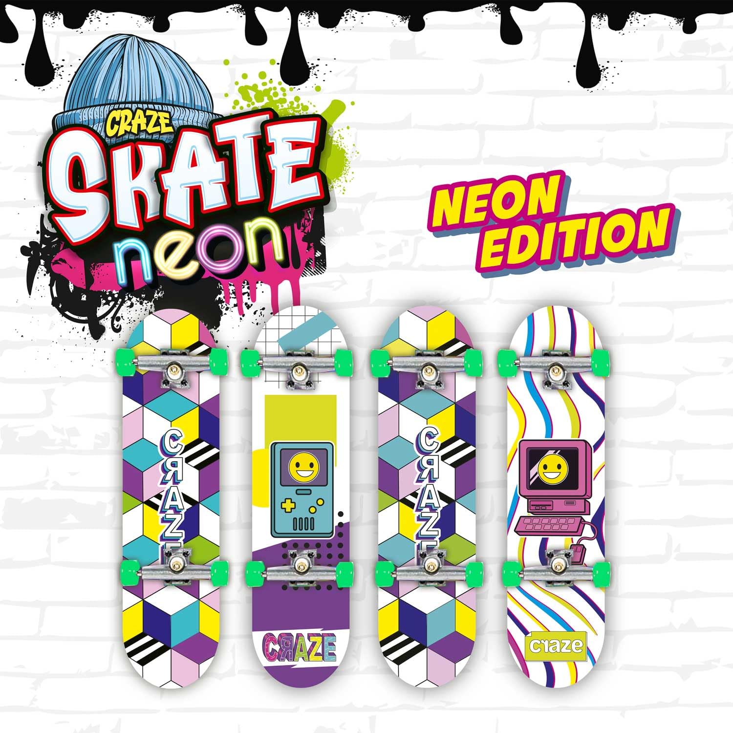 craze-skate-fingerboard-set-neon-edition-4-boards-mit-zubeh-r image 4
