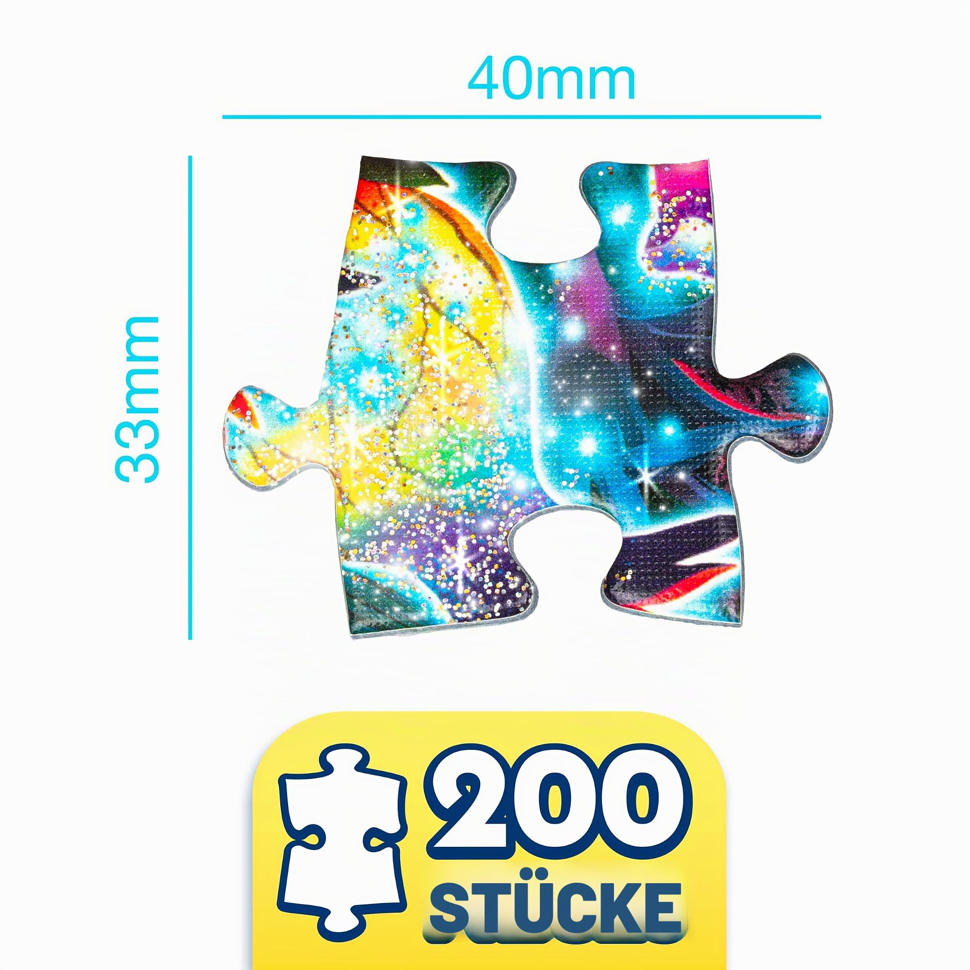 craze-puzzle-mystic-lake-30196-200-teile-mit-glitzer-einhorn image 8