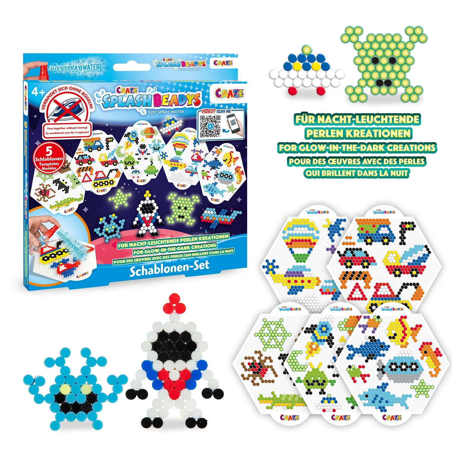 craze-splash-beadys-schablonen-5er-set-boys-bastelset image 2