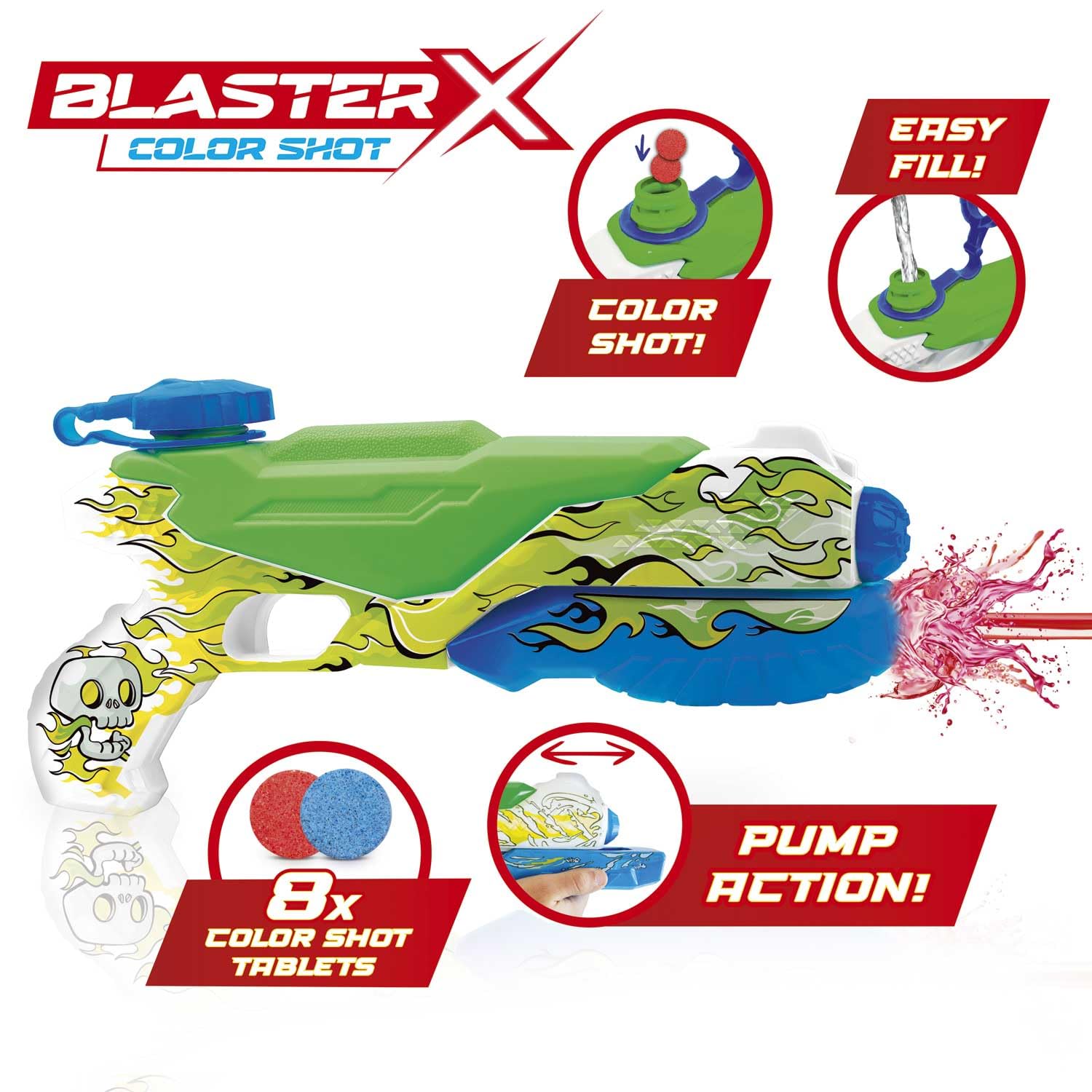 craze-blaster-x-large-wasserpistole-40cm-mit-farbtabletten-10m image 2
