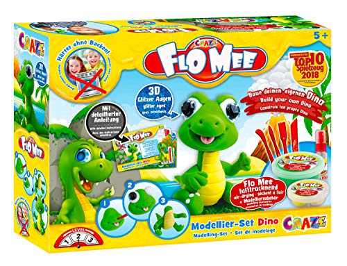 craze-flo-mee-dino-knete-modellier-set-4-farben-lufttrocknend image 7