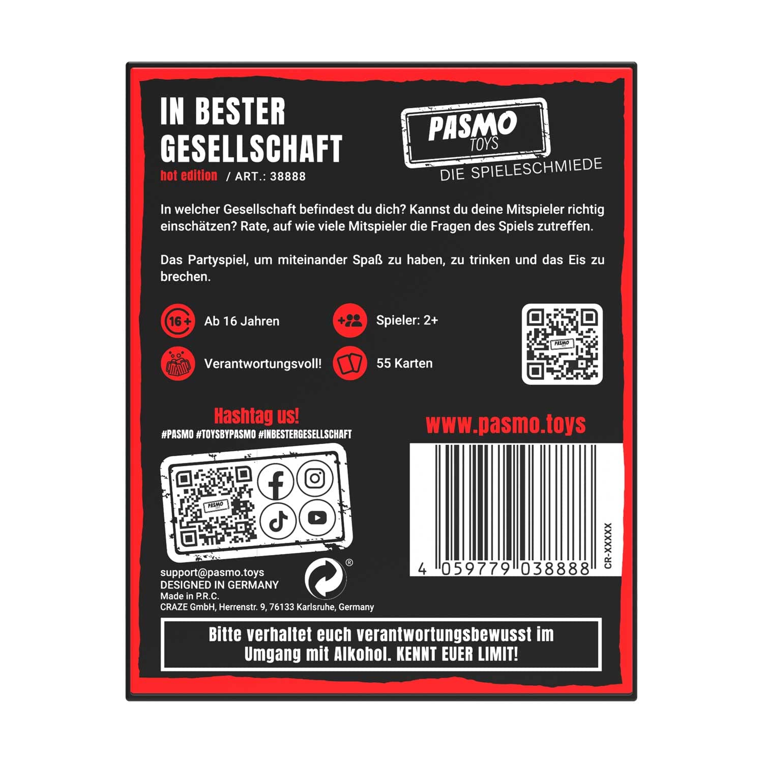 craze-pasmo-hot-edition-kartenspiel-55-karten-ab-16 image 2