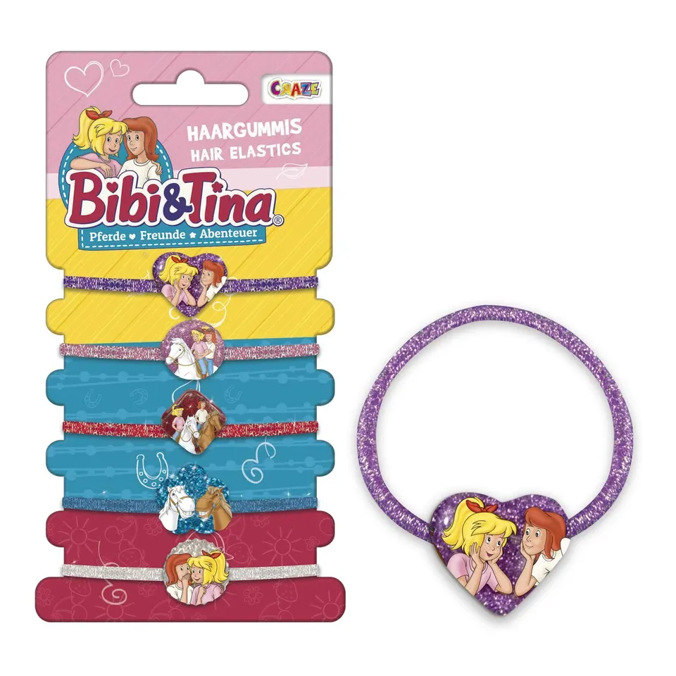craze-bibi-tina-haargummis-5-st-ck-sortiert-glitzer image 1