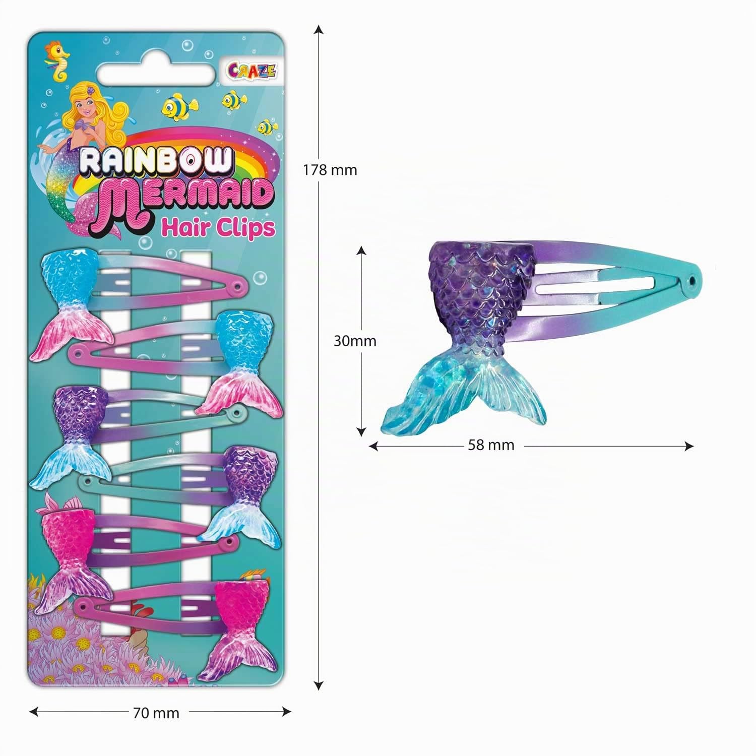 craze-mermaid-haarspangen-kinder-6-st-ck-meerjungfrau-design image 7