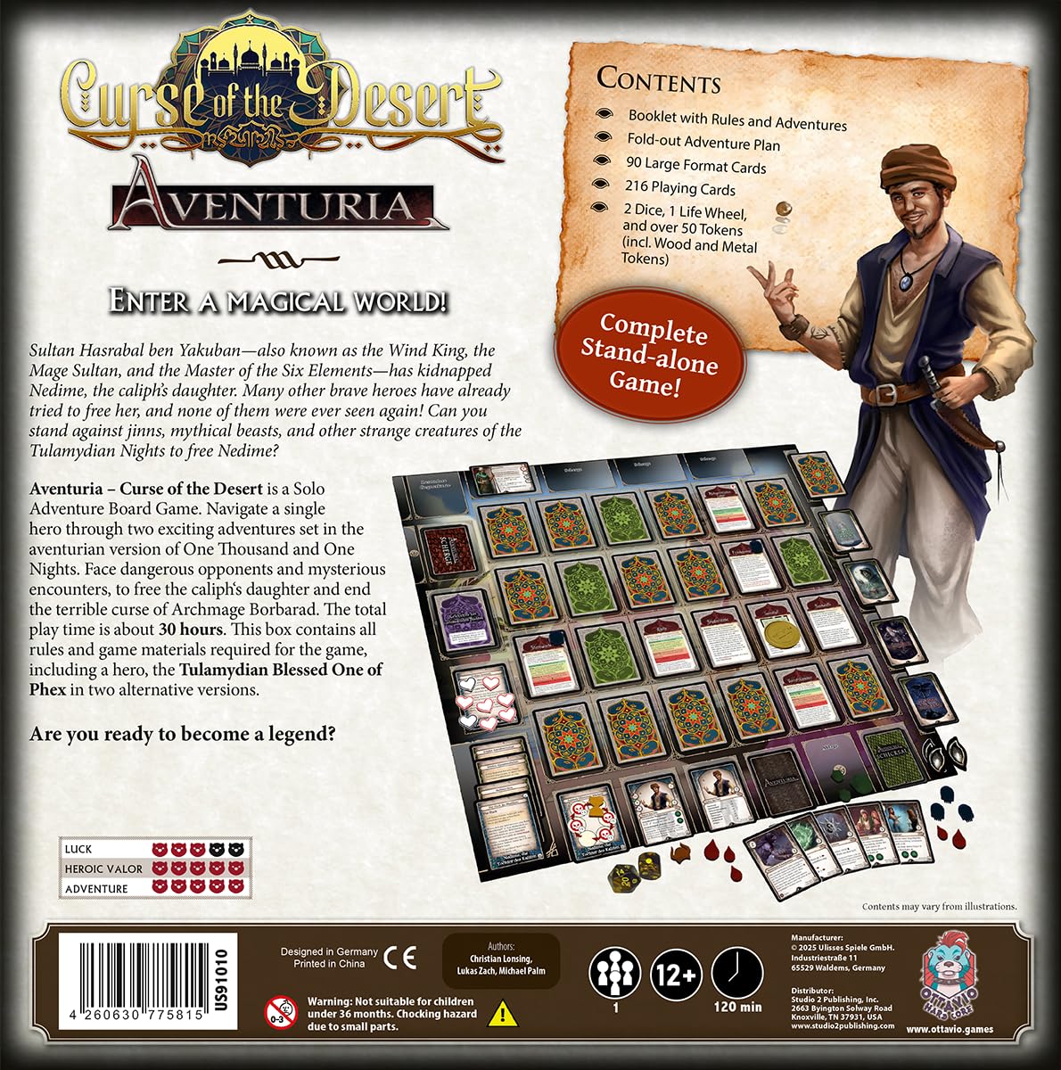 asmodee-ottavio-aventuria-curse-of-the-desert-solo-brettspiel-englisch image 4