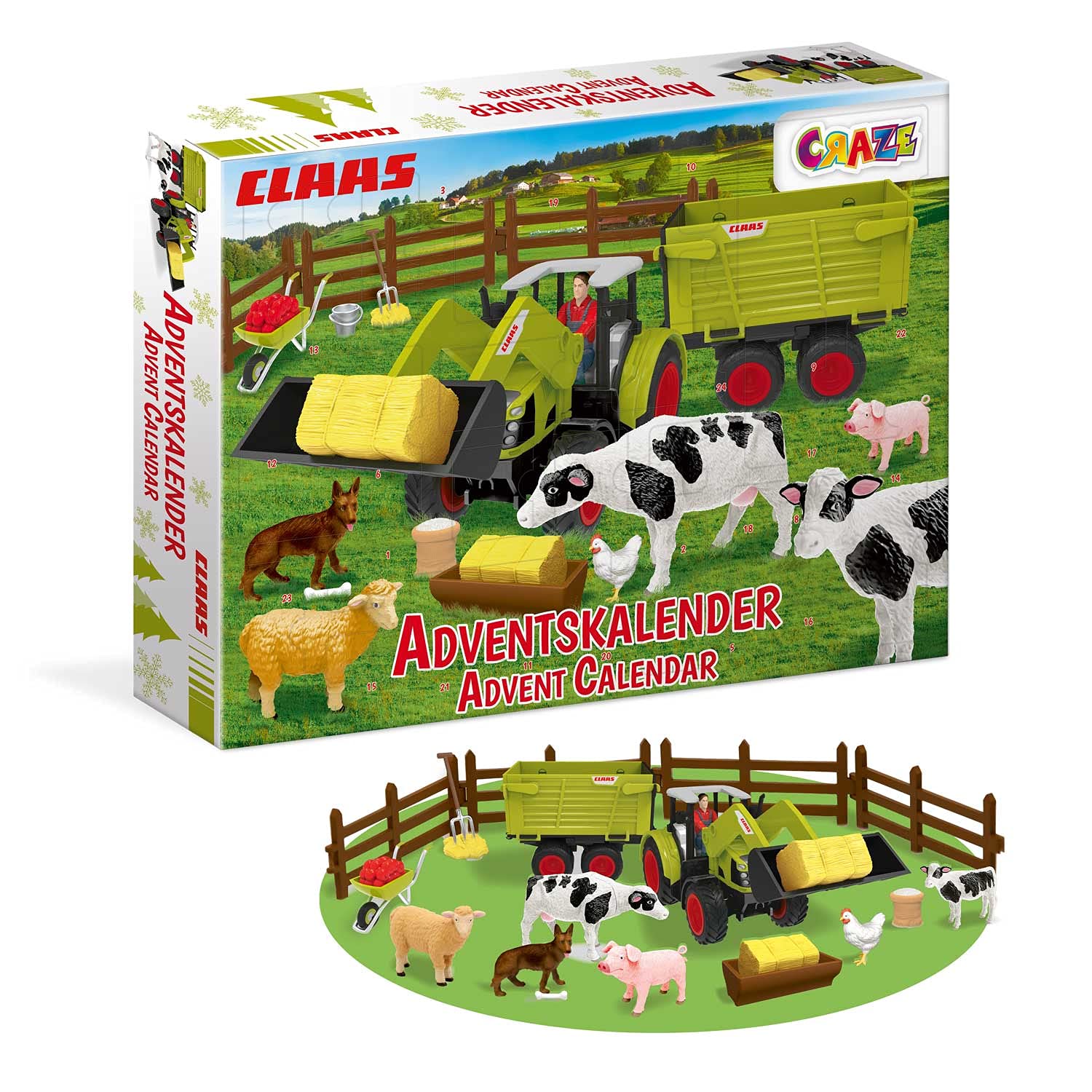 craze-claas-adventskalender-bauernhof-traktor-f-r-kinder-24-teile image 1