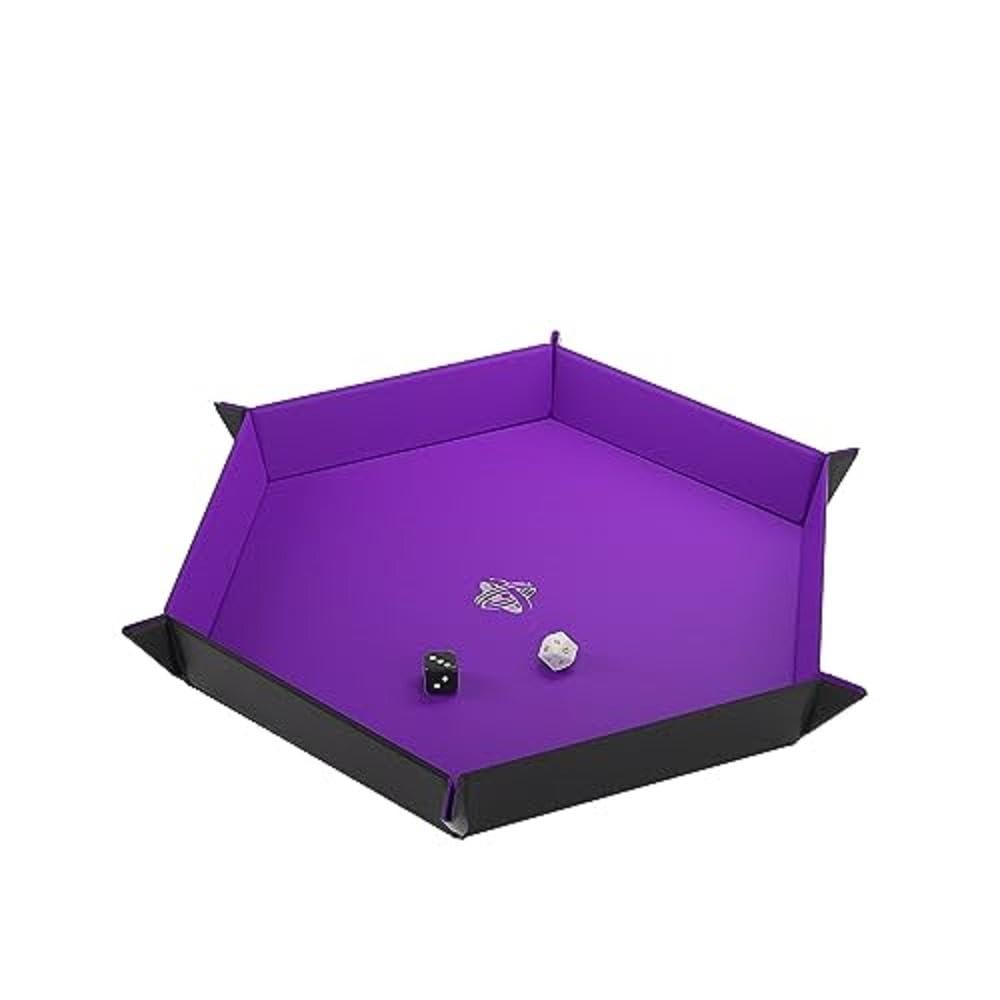 gamegenic-magnetic-dice-tray-hexagonal-w-rfelschale-schwarz-lila image 4