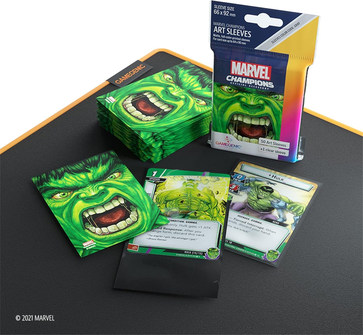 gamegenic-marvel-champions-hulk-kartenh-llen-50-1-matt-grau image 3