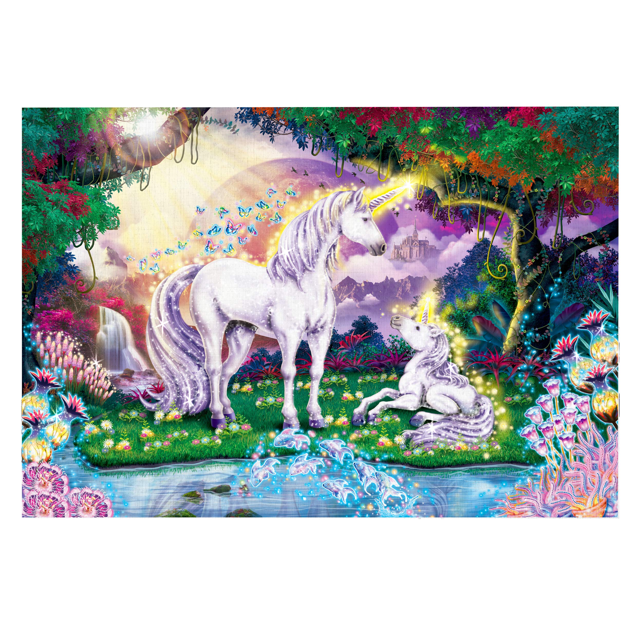 craze-puzzle-mystic-lake-30196-200-teile-mit-glitzer-einhorn image 2