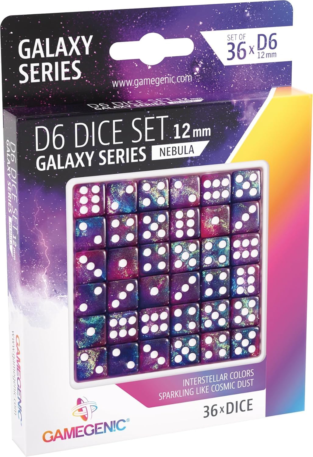gamegenic-galaxy-nebula-d6-dice-set-12mm-w-rfel-36er-acryl image 1