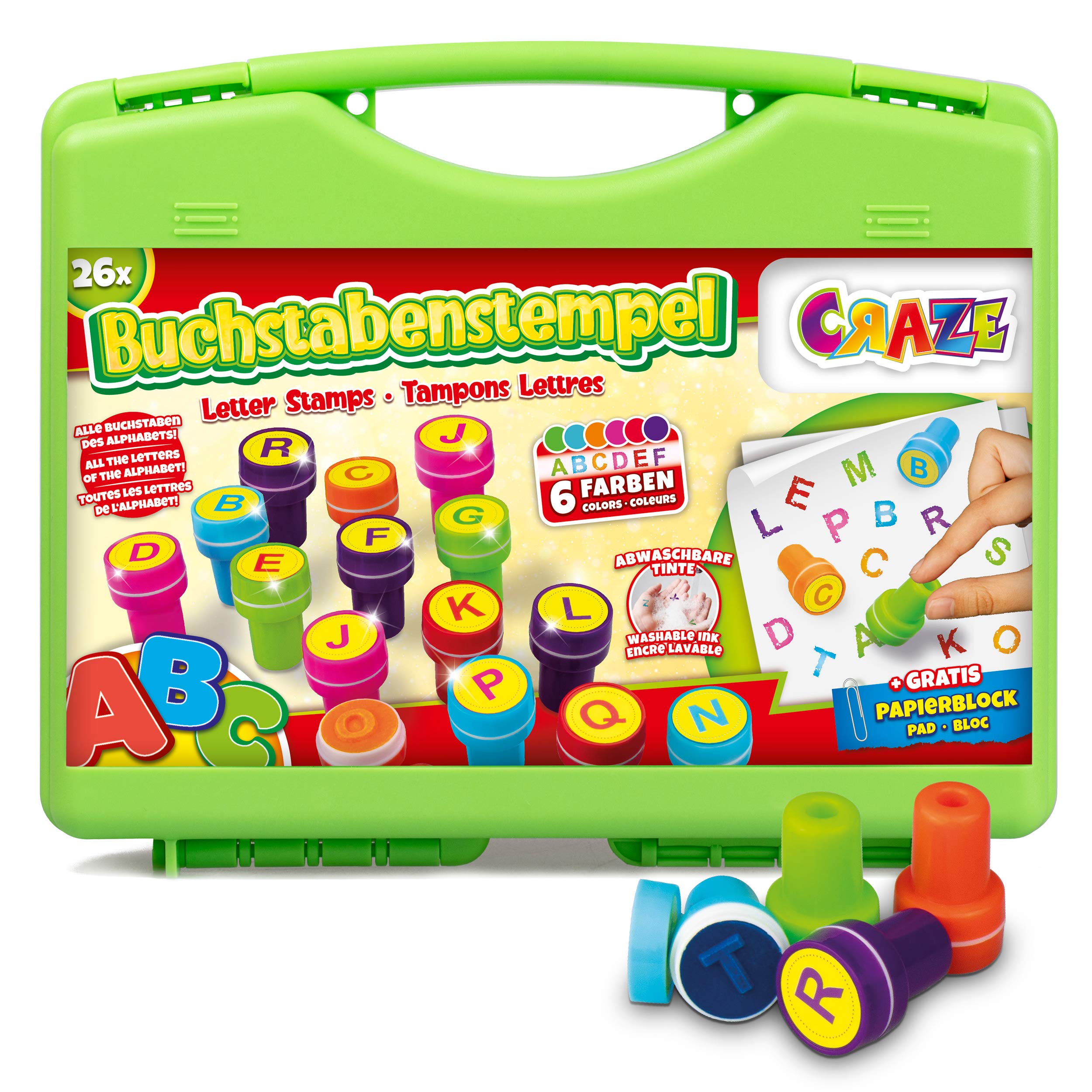 craze-diamondz-buchstaben-stempelkoffer-26-stempel-kinder image 1