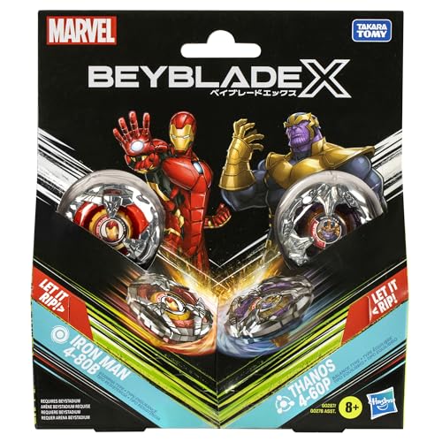 beyblade-x-marvel-iron-man-4-80b-vs-thanos-4-60b-multipack image 8