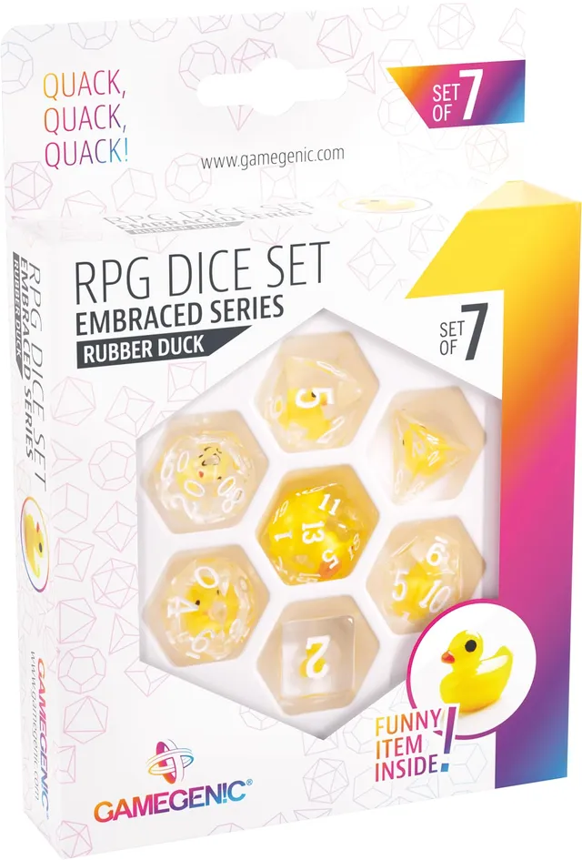 gamegenic-embraced-rubber-duck-rpg-dice-set-7er-resin-w-rfel image 1