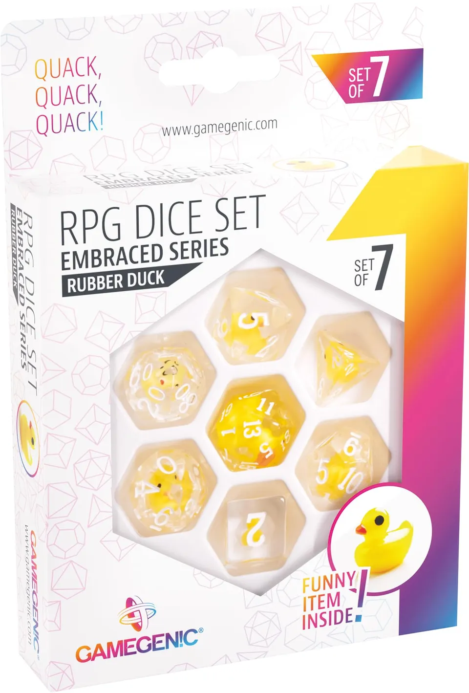 gamegenic-embraced-rubber-duck-rpg-dice-set-7er-resin-w-rfel image 1