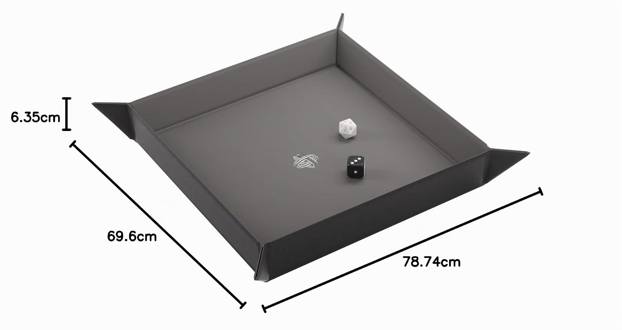 gamegenic-dice-tray-square-w-rfelschale-schwarz-grau image 5