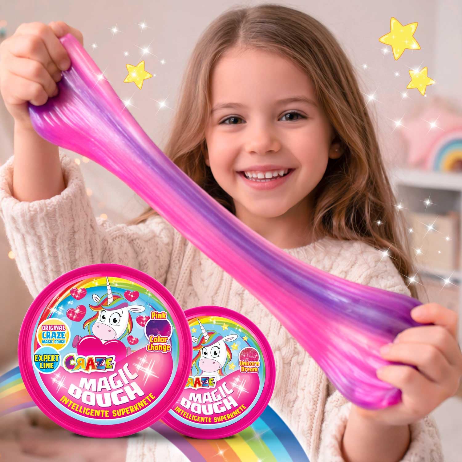craze-magic-dough-expert-unicorn-intelligente-knete-70g-pink image 5