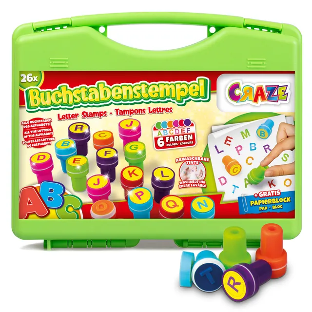 craze-diamondz-buchstaben-stempelkoffer-26-stempel-kinder image 1