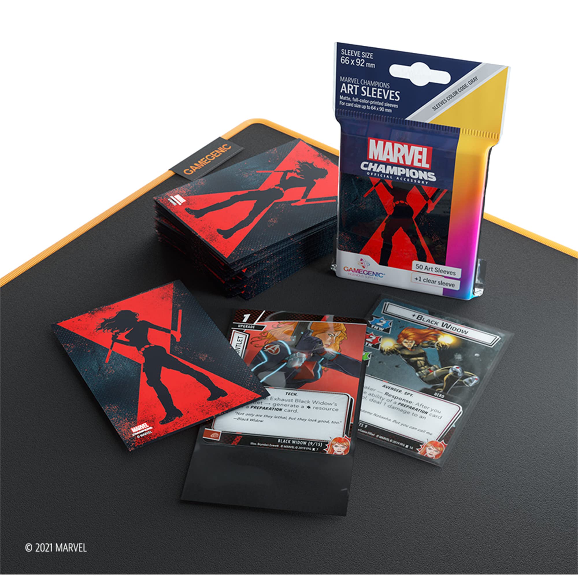 gamegenic-marvel-champions-black-widow-kartenh-llen-66x92-matt-grau image 4