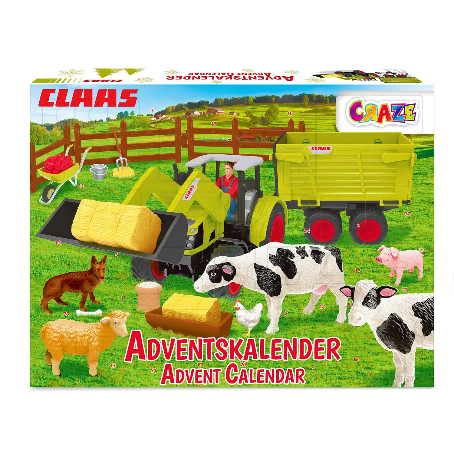 craze-claas-adventskalender-bauernhof-traktor-f-r-kinder-24-teile image 2