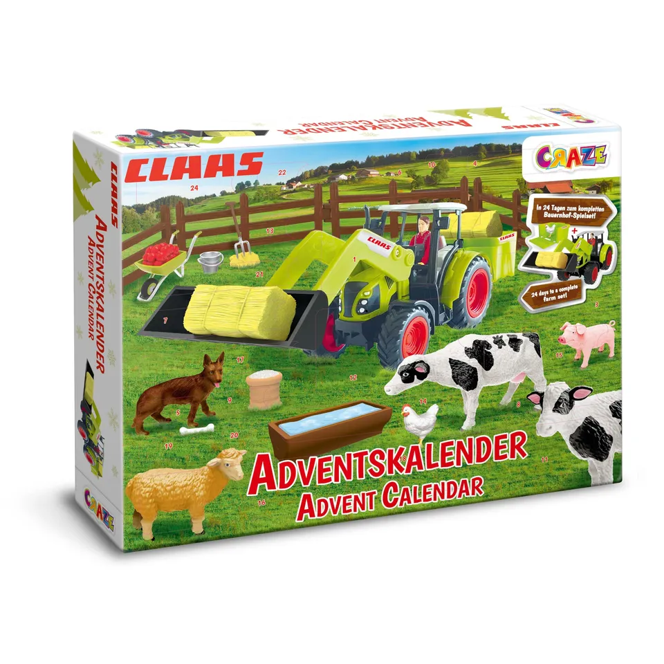 craze-claas-adventskalender-bauernhof-mit-traktor-24-t-rchen image 1