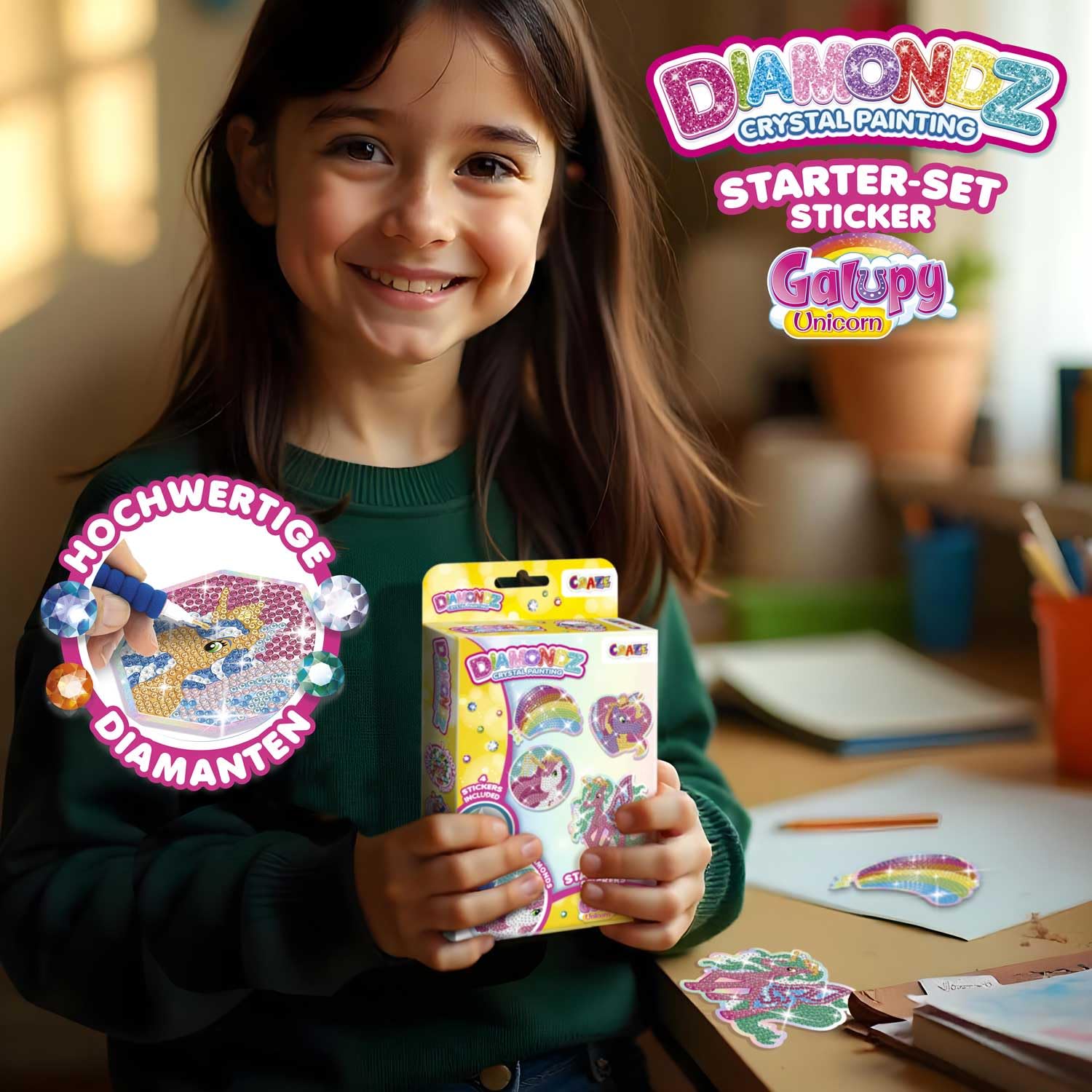 craze-diamondz-galupy-unicorn-diamond-painting-sticker-starter-set image 3